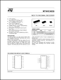 Click here to download M74HC4028RM13TR Datasheet