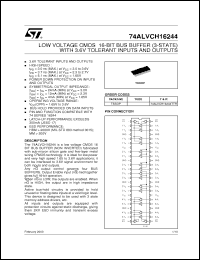 Click here to download 74ALVCH16244TTR Datasheet