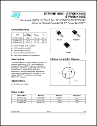 Click here to download F5NK100Z Datasheet