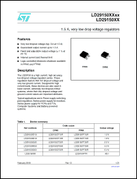 Click here to download LD29150XX15 Datasheet