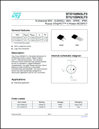 Click here to download STD100N3LF3 Datasheet