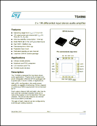 Click here to download TS4998 Datasheet