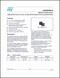 Click here to download LIS344ALHTR Datasheet