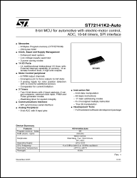 Click here to download ST72T141K2MARE Datasheet