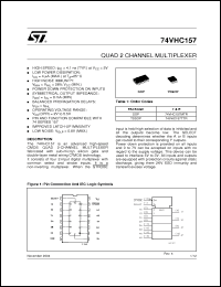 Click here to download 74VHC157MTR Datasheet