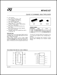 Click here to download M74HC157RM13TR Datasheet