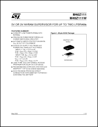 Click here to download M40Z111WMH6 Datasheet