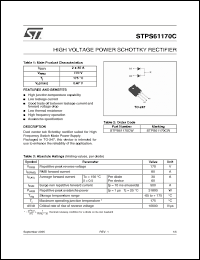 Click here to download STPS61170CW Datasheet