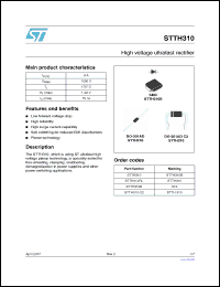 Click here to download STTH310-C2 Datasheet
