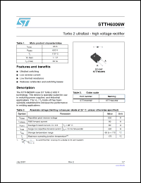 Click here to download STTH6006W Datasheet