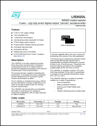 Click here to download LIS302DLTR Datasheet