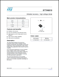 Click here to download STTH6010W Datasheet
