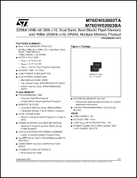 Click here to download M76DW52003BA Datasheet
