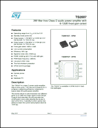 Click here to download TS2007IQT Datasheet