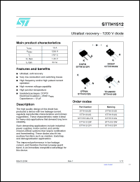 Click here to download STTH1512D Datasheet