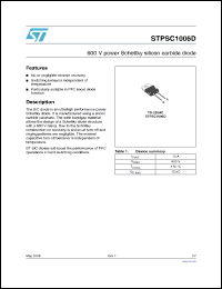 Click here to download STPSC1006D Datasheet