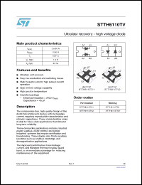 Click here to download STTH6110TV1 Datasheet