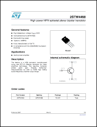 Click here to download 2STW4468 Datasheet