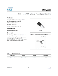 Click here to download 2STW4468_08 Datasheet