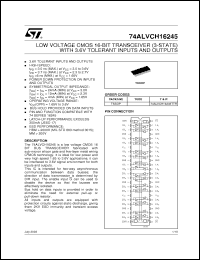 Click here to download 74ALVCH16245TTR Datasheet