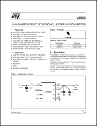 Click here to download L6920DTR Datasheet