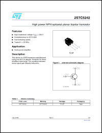 Click here to download 2STC5242 Datasheet