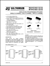 Click here to download M74HC4051F1R Datasheet