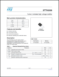 Click here to download STTH2006 Datasheet