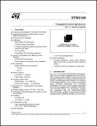 Click here to download STW3100 Datasheet