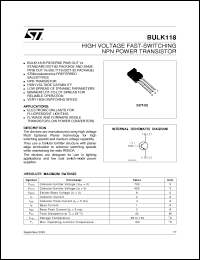 Click here to download BULK118 Datasheet