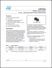 Click here to download LIS244AL Datasheet