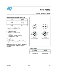 Click here to download STTH10002TV2 Datasheet