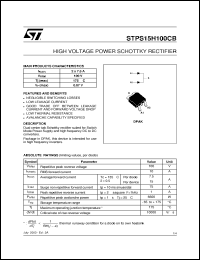 Click here to download STPS15H100CB-TR Datasheet