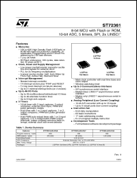 Click here to download ST72361 Datasheet