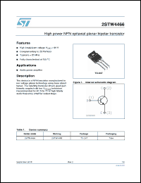 Click here to download 2STW4466_08 Datasheet