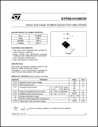 Click here to download STPS61H100CW Datasheet