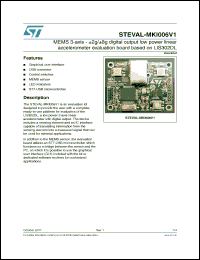 Click here to download STEVAL-MKI006V1 Datasheet
