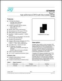 Click here to download STA8058 Datasheet