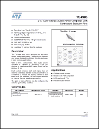 Click here to download TS4985EKIJT Datasheet