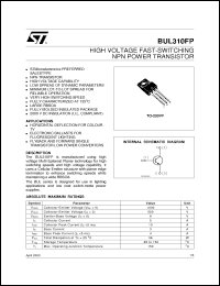 Click here to download BUL310FP_03 Datasheet