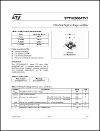 Click here to download STTH20004TV1 Datasheet