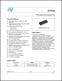 Click here to download ST7540 Datasheet