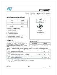 Click here to download STTH6006TV1 Datasheet