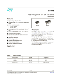 Click here to download L6392 Datasheet