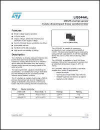 Click here to download LIS344AL Datasheet