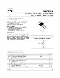 Click here to download ST13005N Datasheet