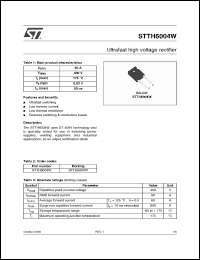 Click here to download STTH6004W Datasheet