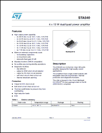 Click here to download STA540 Datasheet