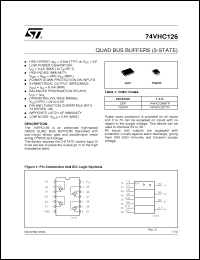 Click here to download 74VHC126TTR Datasheet