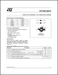 Click here to download STTH6102TV Datasheet